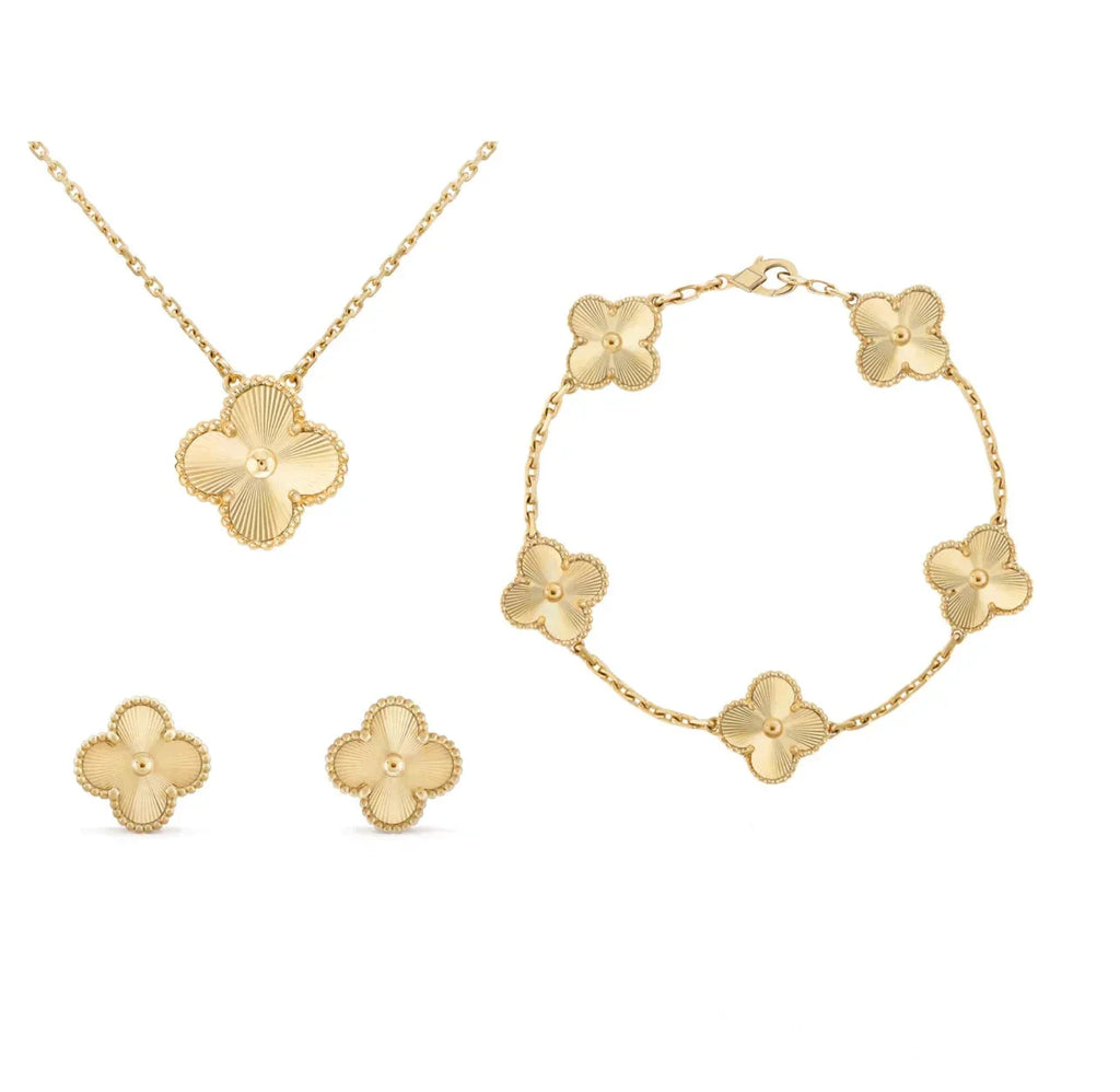Jewelry Set | Mother-Of-Pearl & 18 Carat Gold-Plated | 3-Piece Set