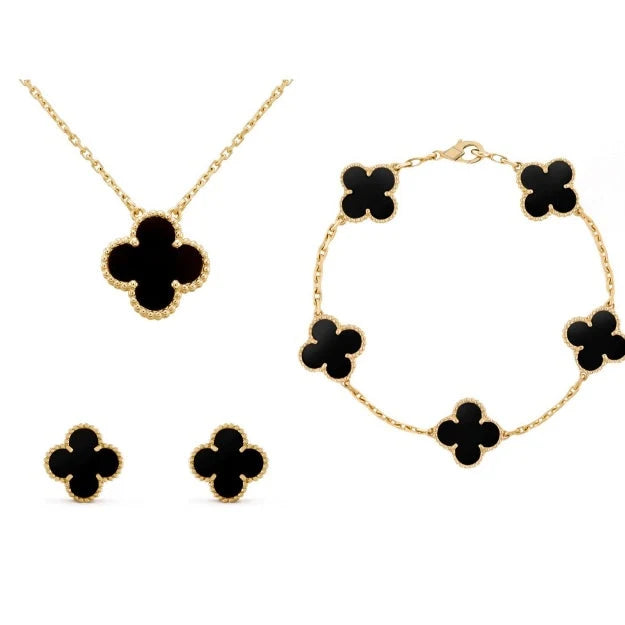 Jewelry Set | Mother-Of-Pearl & 18 Carat Gold-Plated | 3-Piece Set