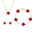 Jewelry Set | Mother-Of-Pearl & 18 Carat Gold-Plated | 3-Piece Set