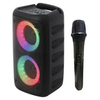 Karaoke Speaker | Dual Wireless Microphones & LED Lights