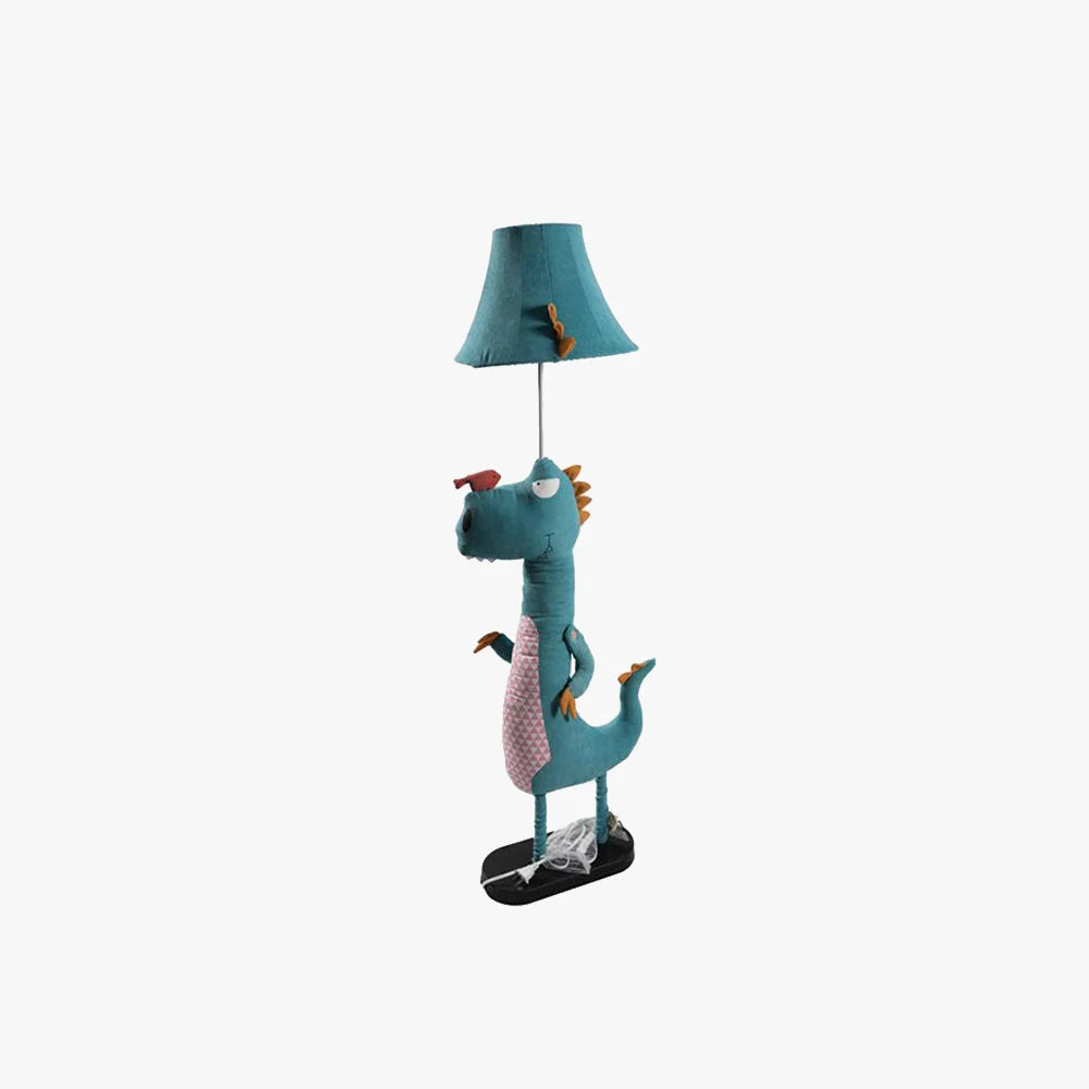 Kids Floor Lamp | Dinosaur-Shaped LED Metal & Fabric | 130 cm