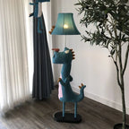 Kids Floor Lamp | Dinosaur-Shaped LED Metal & Fabric | 130 cm