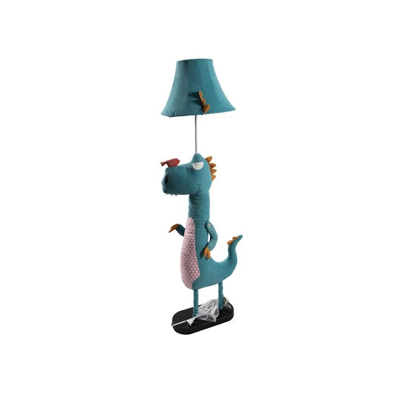 Kids Floor Lamp | Dinosaur-Shaped LED Metal & Fabric | 130 cm