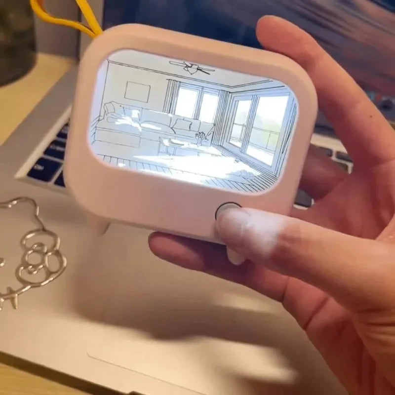 Kids Night Light | TV Painting Design & Rechargeable | Up to 120 Min