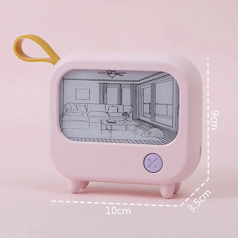 Kids Night Light | TV Painting Design & Rechargeable | Up to 120 Min