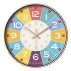 Kids Wall Clock | Low-Noise Quartz & Colorful Dial | 30 cm