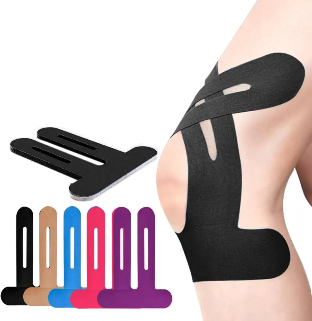 Kinesiology Tape | Pre-Cut Knee Support & Breathable Cotton | 10 Pieces
