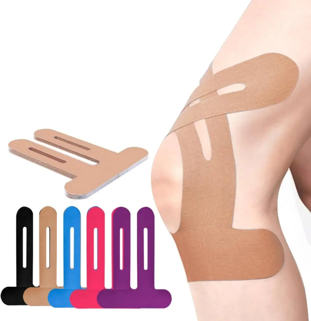 Kinesiology Tape | Pre-Cut Knee Support & Breathable Cotton | 10 Pieces