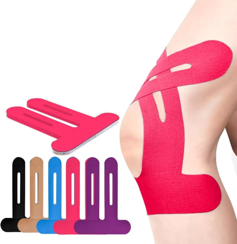 Kinesiology Tape | Pre-Cut Knee Support & Breathable Cotton | 10 Pieces