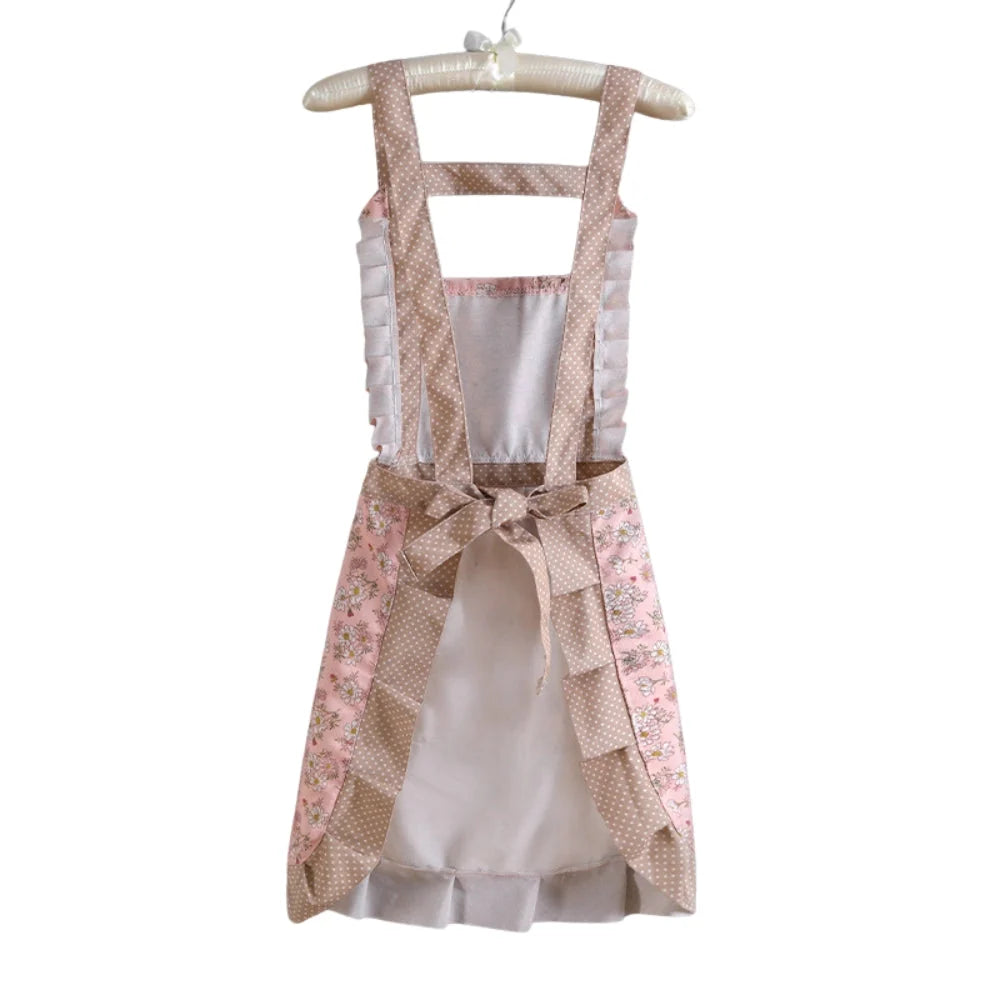 Kitchen Apron | Floral Cotton, Waterproof & Oil-Resistant