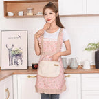 Kitchen Apron | Floral Cotton, Waterproof & Oil-Resistant