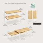 Kitchen Cabinet Organizer | Stackable & Tool-Free Metal Frame | Set of 4
