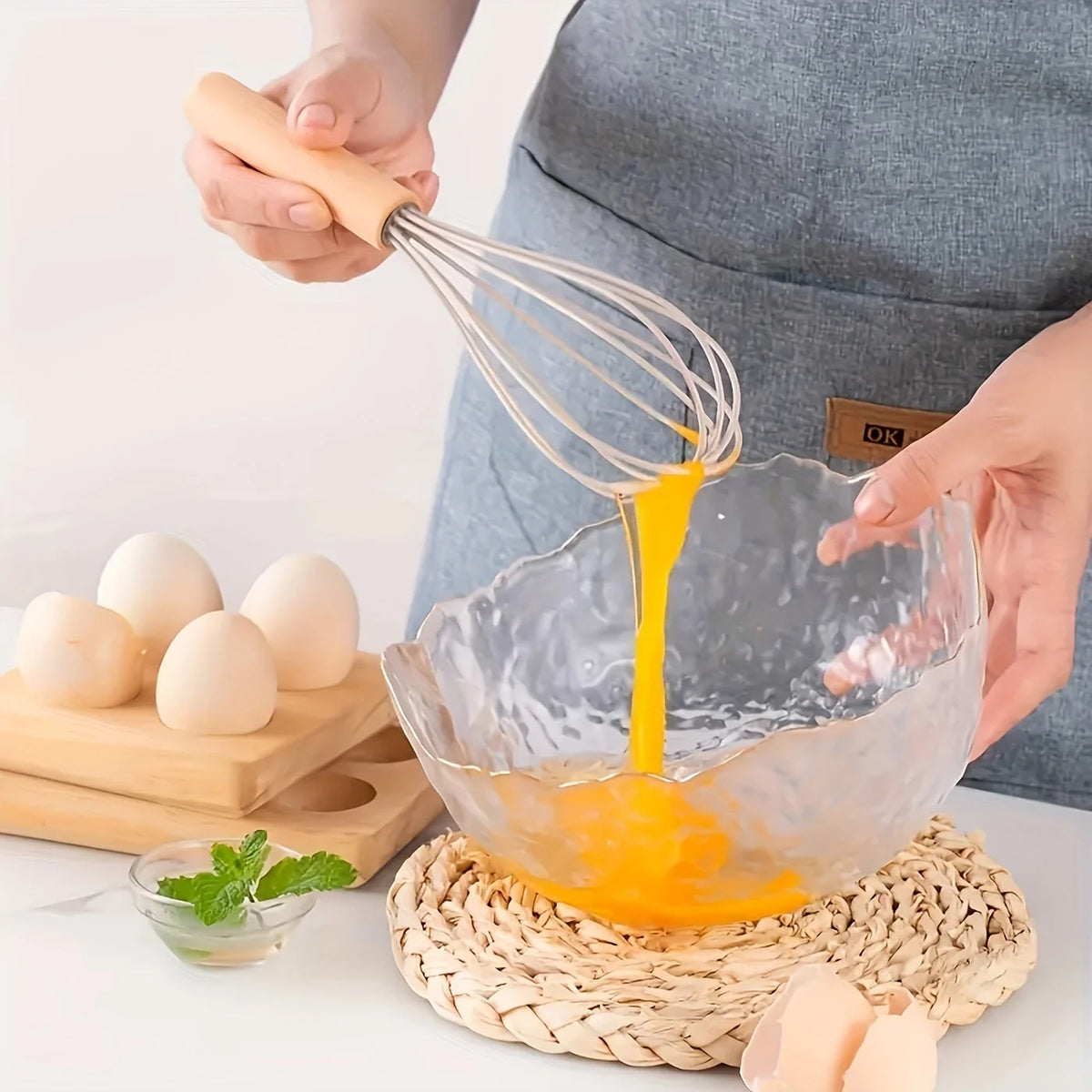 Kitchen Utensil Set | Heat-Resistant Silicone & Wooden Handles | Set of 12