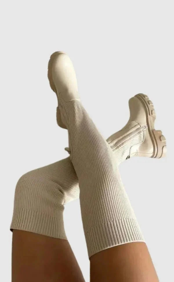 Knee-High Boots | Stretch-Knit & Comfortable