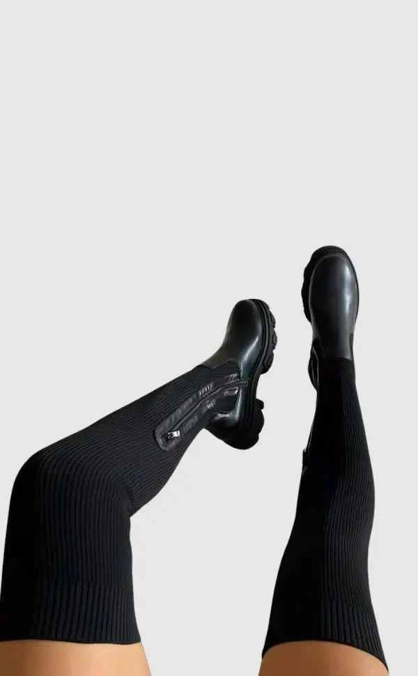 Knee-High Boots | Stretch-Knit & Comfortable