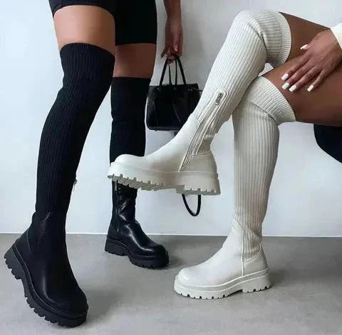 Knee-High Boots | Stretch-Knit & Comfortable