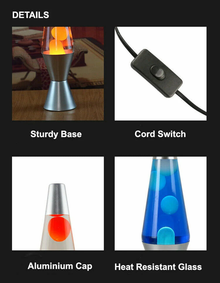 Lava Lamp | Soothing Wax Motion & Ambient Light | 37 cm High