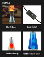 Lava Lamp | Soothing Wax Motion & Ambient Light | 37 cm High