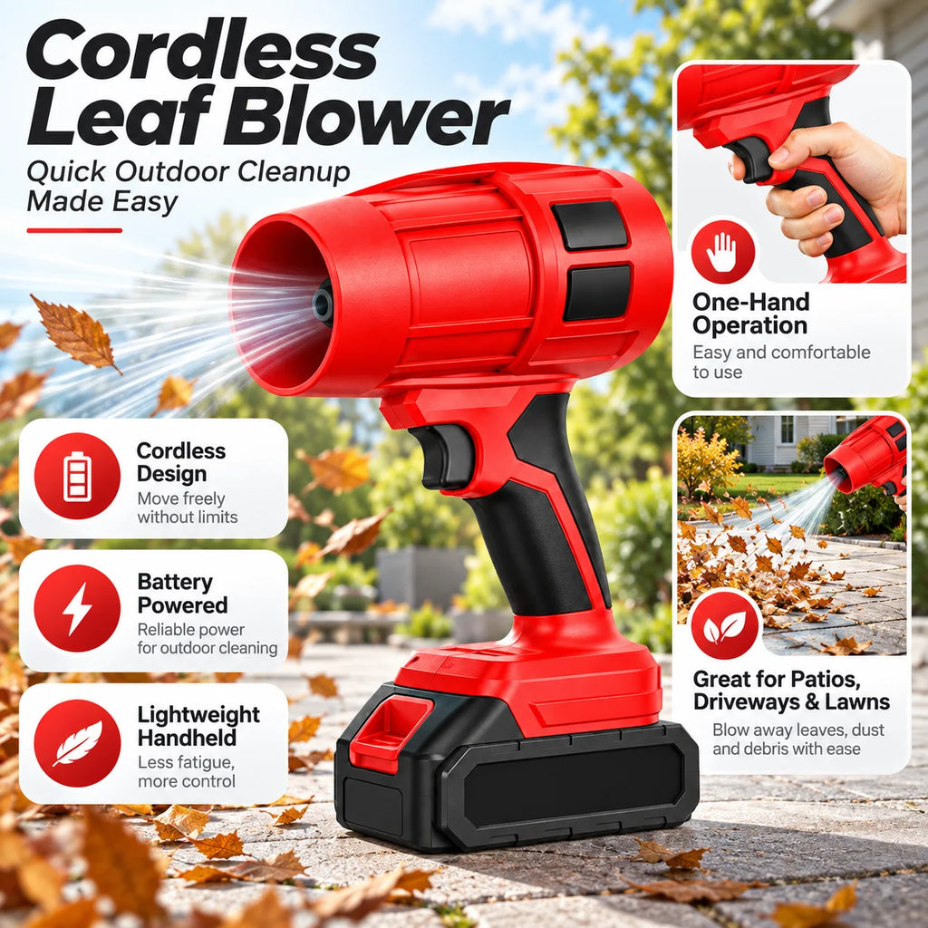 Leaf Blower | Cordless & Lightweight Handheld | 21V Battery