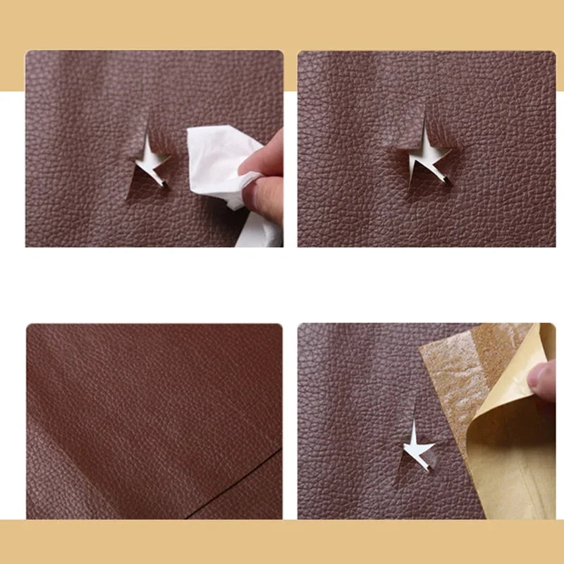 Leather Repair Patch | Self-Adhesive PU Leather | 20 x 54 in