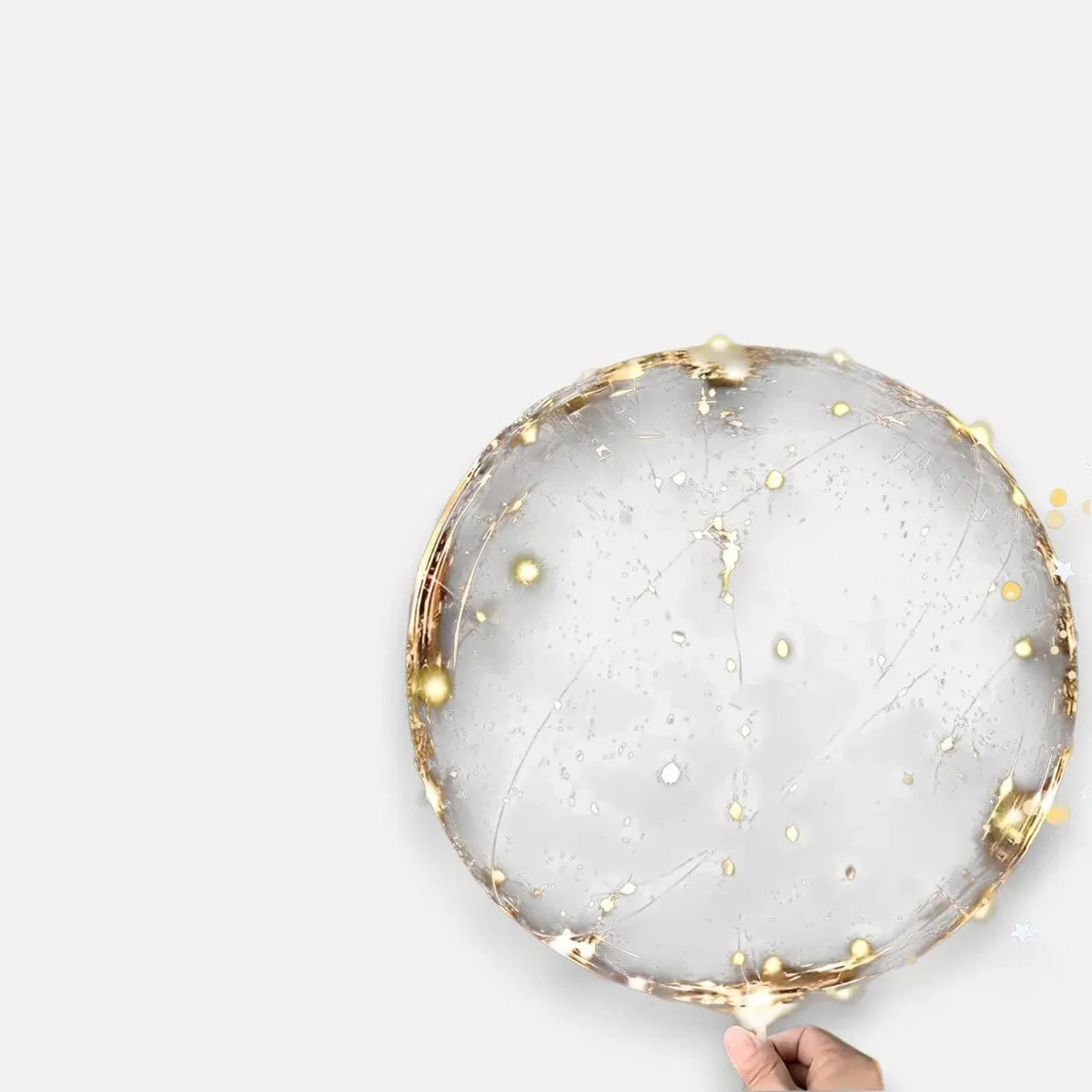 LED Balloons | Transparent With Warm White Fairy Lights | Set of 10