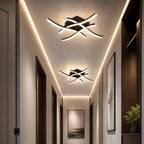 LED Ceiling Light | Curved Black Aluminum & Silicone | Dimmable