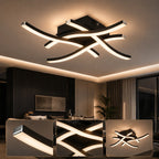 LED Ceiling Light | Curved Black Aluminum & Silicone | Dimmable