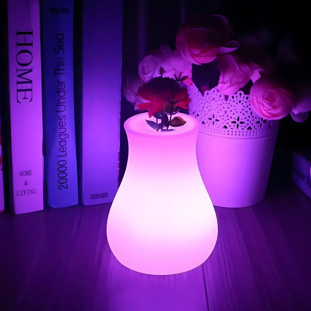 LED Flower Vase | USB-Rechargeable & IP65 Waterproof | 11 x 11 x 15 cm