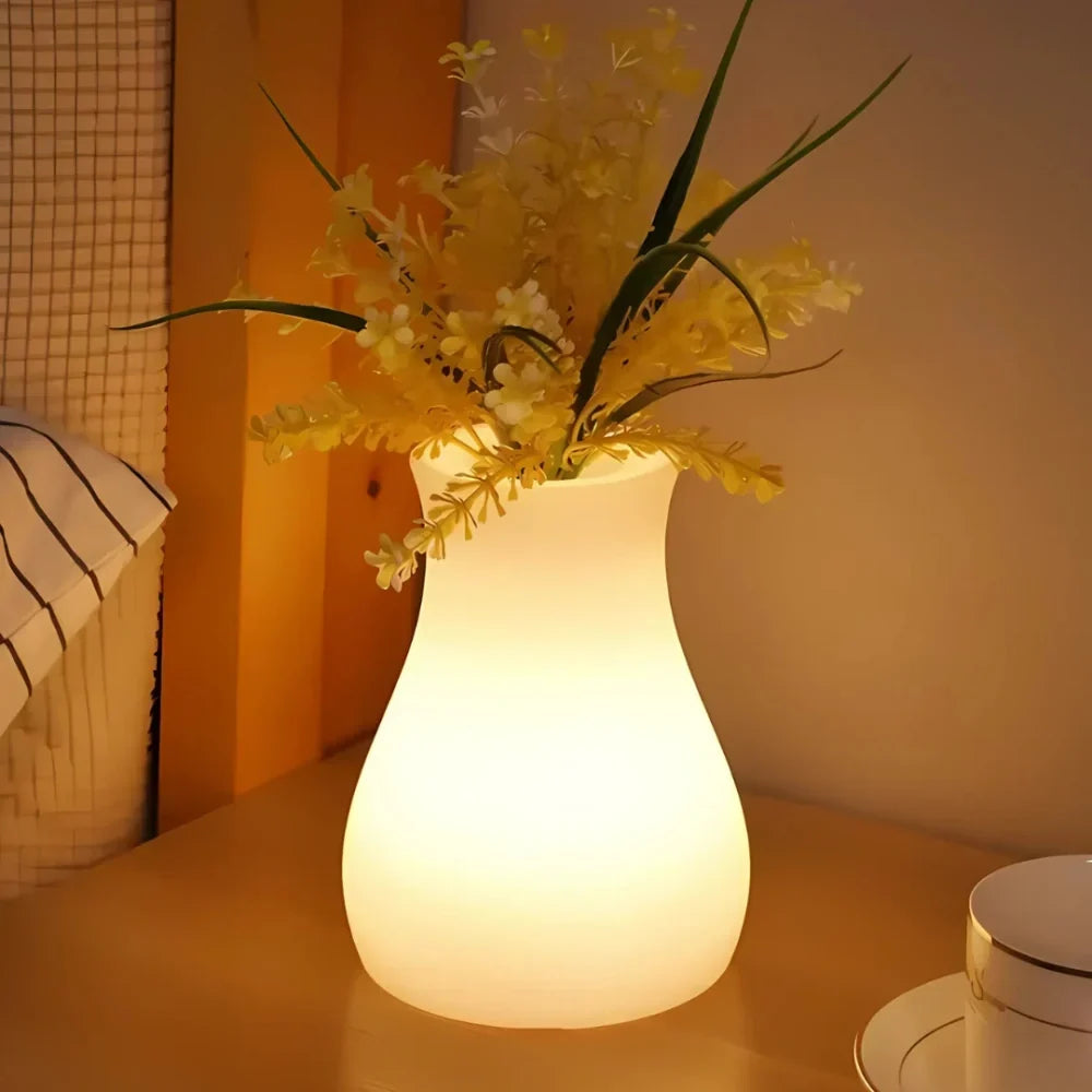 LED Flower Vase | USB-Rechargeable & IP65 Waterproof | 11 x 11 x 15 cm