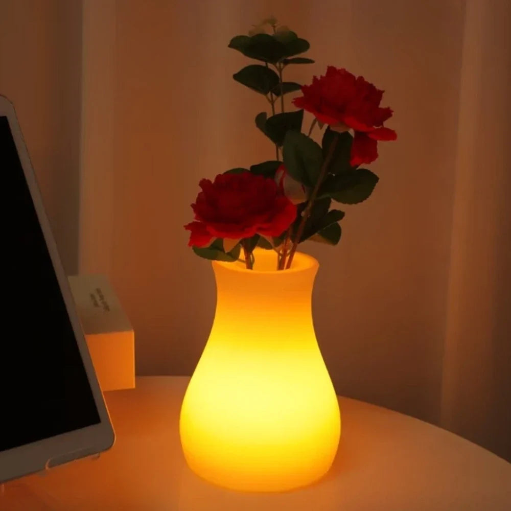 LED Flower Vase | USB-Rechargeable & IP65 Waterproof | 11 x 11 x 15 cm