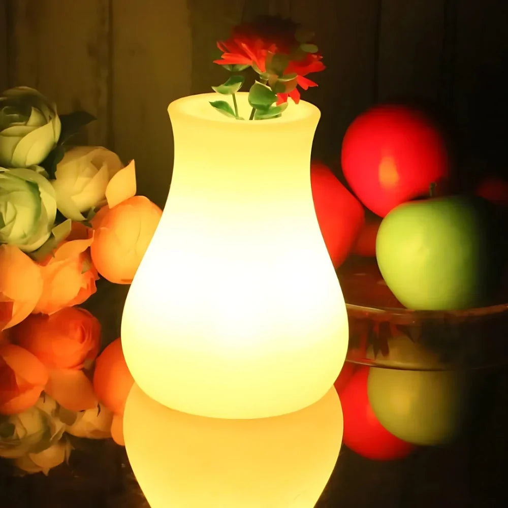 LED Flower Vase | USB-Rechargeable & IP65 Waterproof | 11 x 11 x 15 cm
