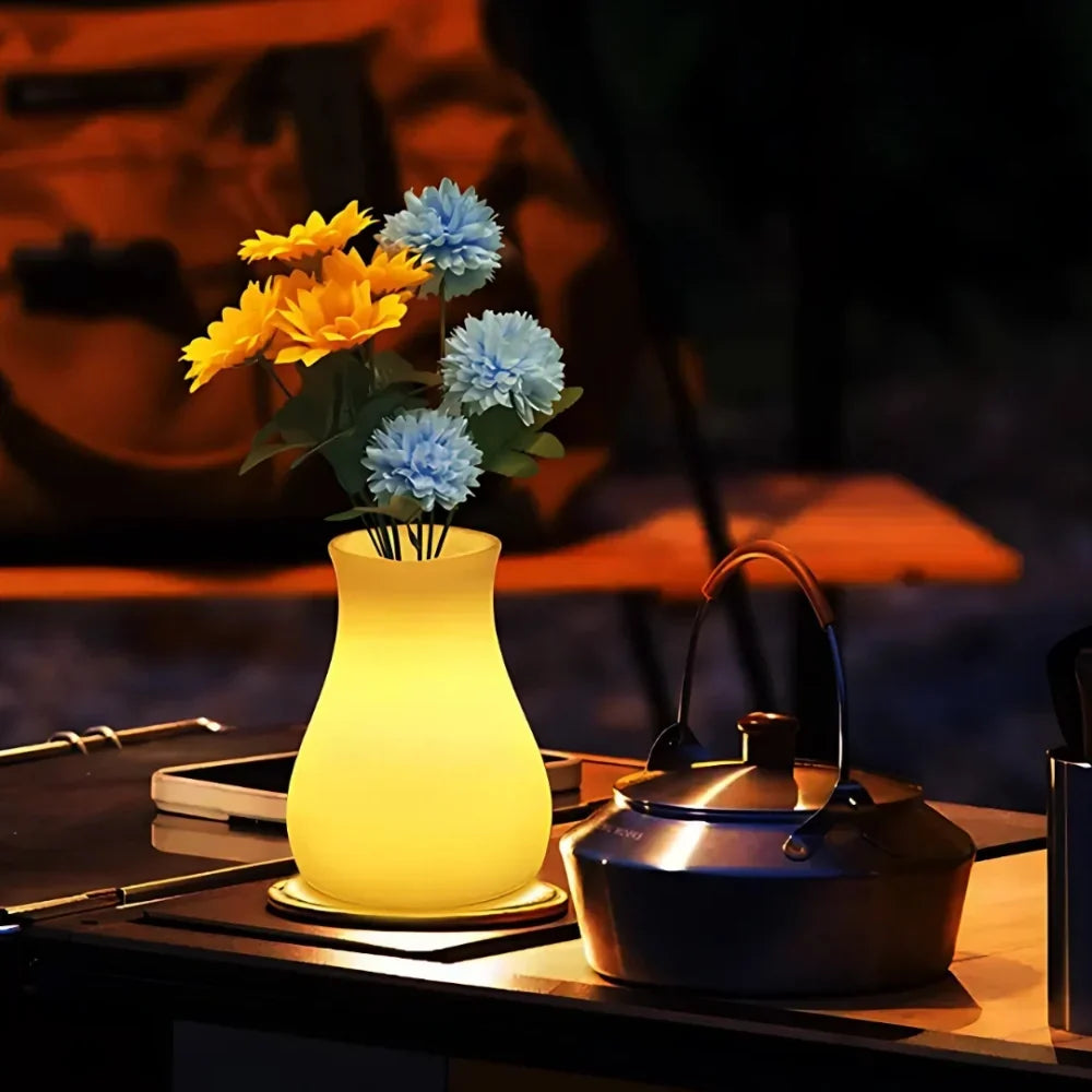 LED Flower Vase | USB-Rechargeable & IP65 Waterproof | 11 x 11 x 15 cm