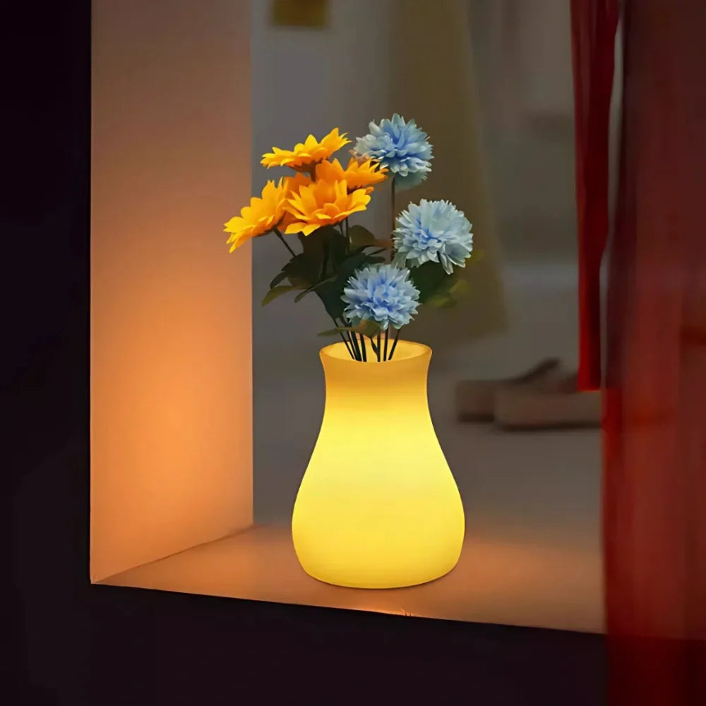 LED Flower Vase | USB-Rechargeable & IP65 Waterproof | 11 x 11 x 15 cm
