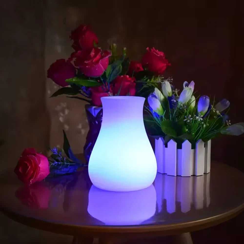 LED Flower Vase | USB-Rechargeable & IP65 Waterproof | 11 x 11 x 15 cm