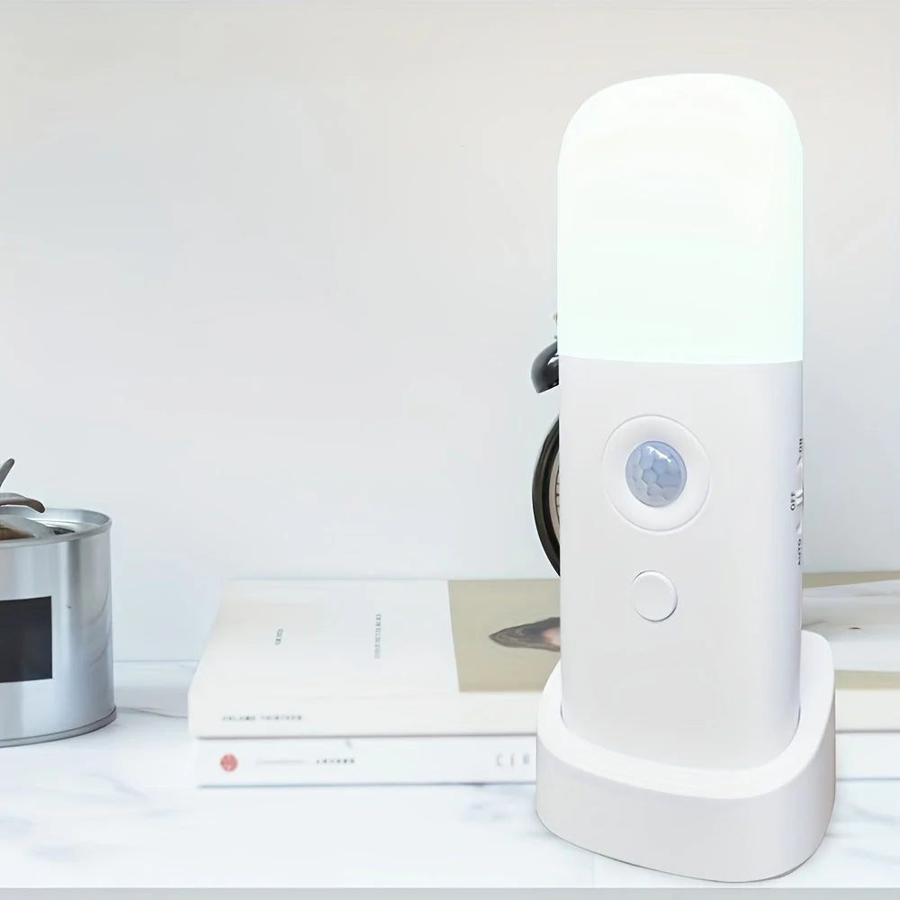 LED Night Lamp | Motion Sensor, Adjustable Brightness & USB-Rechargeable