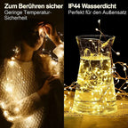 LED String Lights | Copper Wire & IP65 Waterproof | 9 m, 300 LEDs