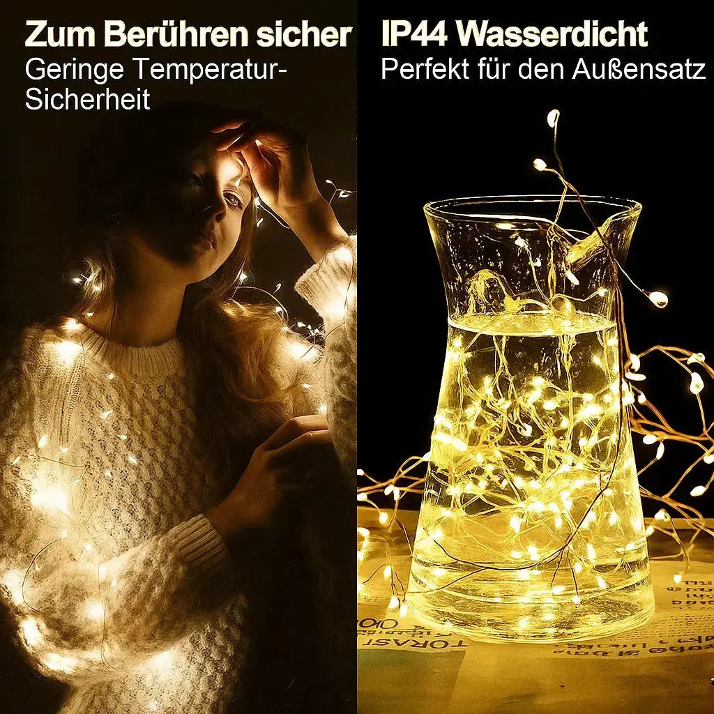 LED String Lights | Copper Wire & IP65 Waterproof | 9 m, 300 LEDs