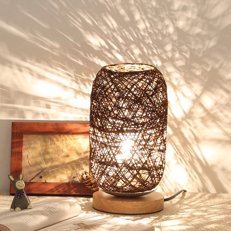 LED Table Lamp | USB-Rechargeable Wooden Base Warm White