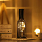 LED Table Lamp | Wireless Warm Ambient LED & Open Steel