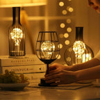 LED Table Lamp | Wireless Warm Ambient LED & Open Steel