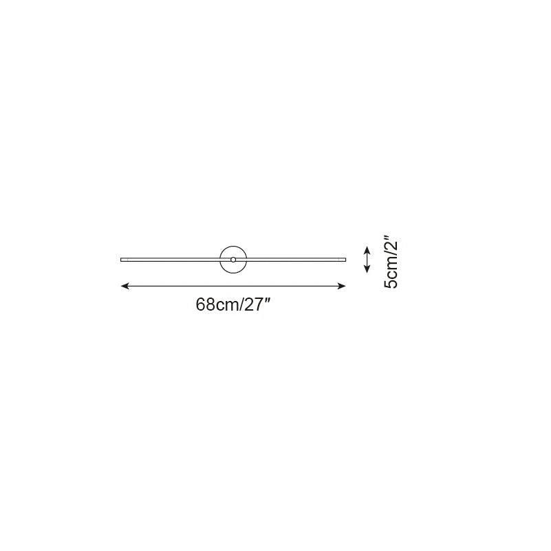LED Wall Lamp | Integrated LED & Acrylic Diffuser | 68/98/128 cm