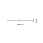 LED Wall Lamp | Integrated LED & Acrylic Diffuser | 68/98/128 cm