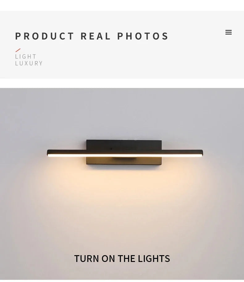 LED Wall Light | 330° Swiveling & Selectable Color Temperature | 30/40/50 cm