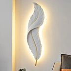 LED Wall Light | Feather-Inspired Backlit & Dimmable