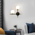LED Wall Light | Round Glass Globe & Metal Base