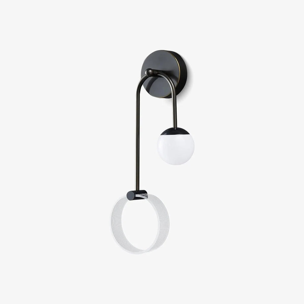 LED Wall Light | Tricolor LED & Brass Glass