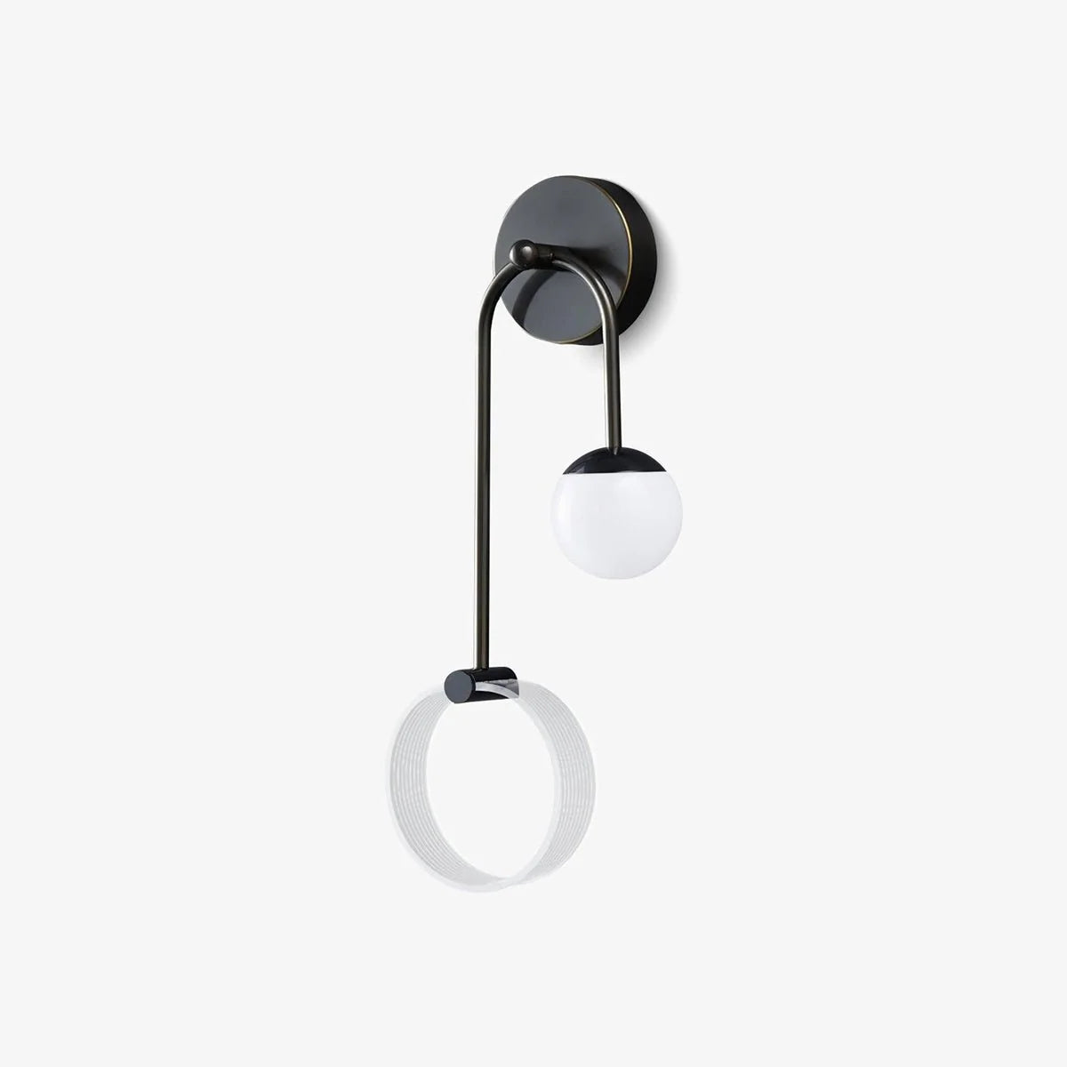 LED Wall Light | Tricolor LED & Brass Glass