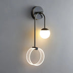 LED Wall Light | Tricolor LED & Brass Glass
