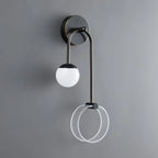 LED Wall Light | Tricolor LED & Brass Glass