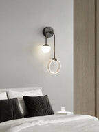 LED Wall Light | Tricolor LED & Brass Glass